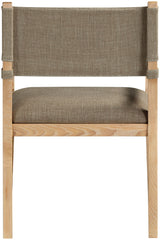 Avon - Linen Textured Performance Fabric Upholstered Dining Arm Chair