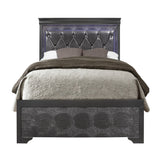 Shaker - Bed With LED Lighting And Crystal Inspired Tufted Headboard