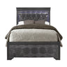 Shaker - Bed With LED Lighting And Crystal Inspired Tufted Headboard