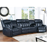 Reclining Sectional Sofa Set With Console Cup Holders USB Ports And Track Arms