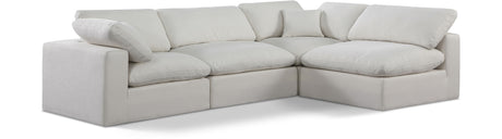 Comfy - 4 Piece Linen Fabric Modular Armless Sectional