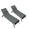 2 Piece Outdoor Chaise Lounge Chair Cushion Set