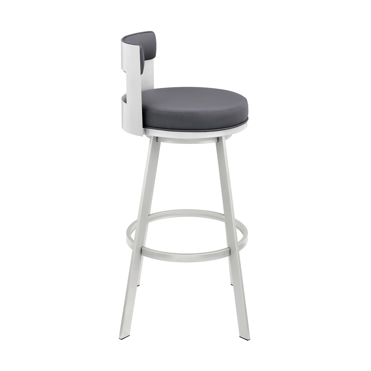 Flynn - Swivel Bar Stool - Brushed Steel