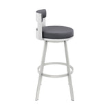 Flynn - Swivel Bar Stool - Brushed Steel