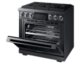 Dacor DOP36M96GLM/DA 36 inch professional gas range graphite stainless steel - control panel detail