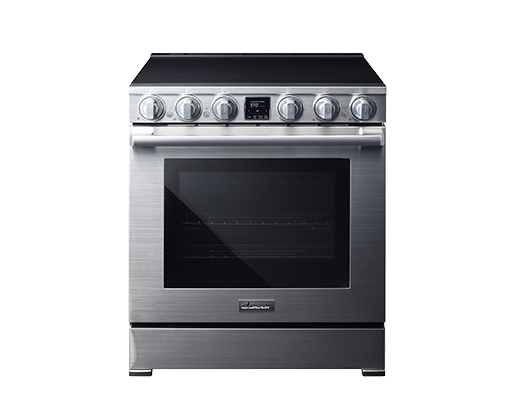 Dacor DOP30T940IS 30 Inch Induction Range cooktop detail