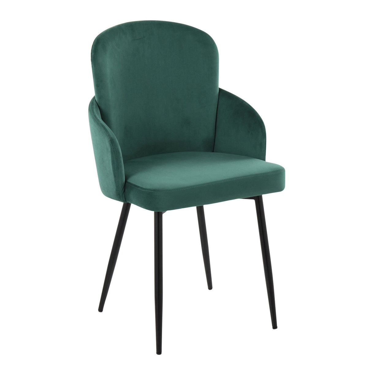 Dahlia - Contemporary Dining Chair (Set of 2) - Black Metal