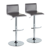 Mara - Adjustable Barstool (Set of 2) - Chrome Metal