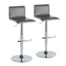 Mara - Adjustable Barstool (Set of 2) - Chrome Metal