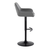 Daniella - Adjustable Barstool With Swivel - Black Metal (Set of 2)