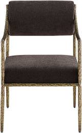Bastille - Upholstered Dining Arm Chair (Set of 2) - Brass Frame