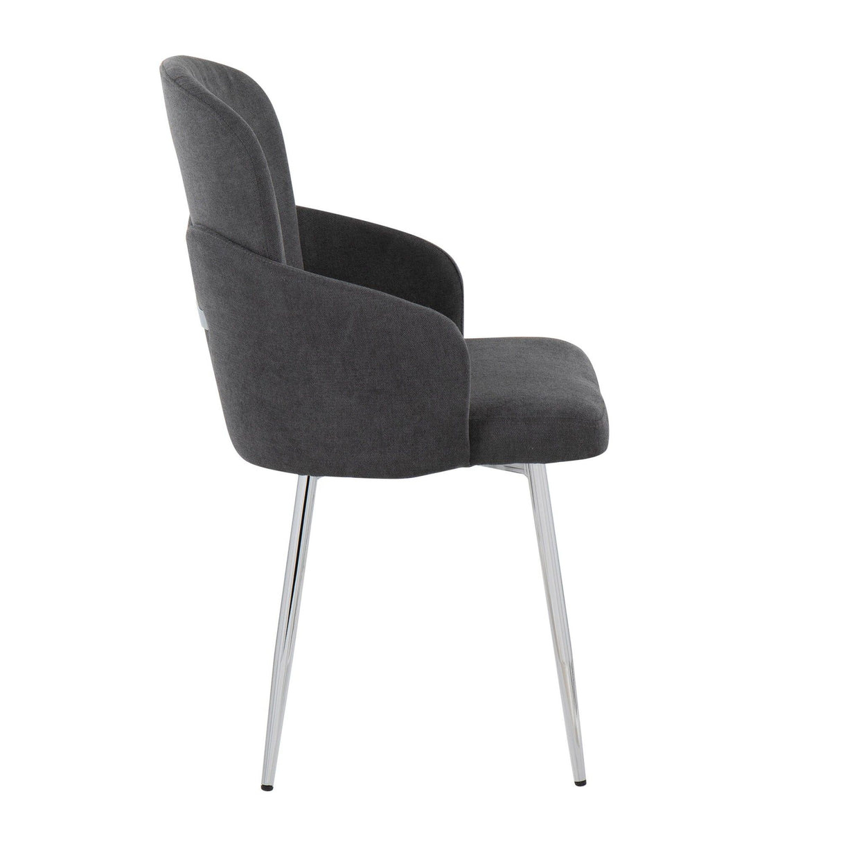 Dahlia - Contemporary Dining Chair (Set of 2) - Chrome Metal