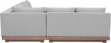 Solace - Olefin Performance Fabric 3 Piece Outdoor Patio Modular Sectional (Sofa, Loveseat & Corner Chair)