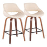 Fabrizzi - Counter Stool With Square Footrest (Set of 2)