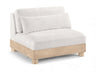 Turin - Chenille Fabric Upholstered Modular Armless Chair - Natural Base