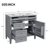 Bathroom Vanity With Top Sink, 2 Drawers And Tip Out Drawer