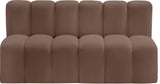 Arc - Faux Leather 2 Seats Modular Sofa