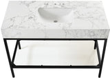 Marmo - Engineered Marble Bathroom Vanity With Black Base