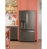 GE GFE28GMKES - 36 in. 27.7 cu. ft. French Door Refrigerator with Ice & Water Dispenser - Fingerprint Resistant Slate