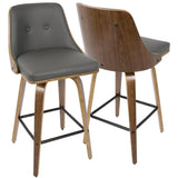 Gianna - Counter Stool (Set of 2) - Walnut Frame
