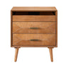 Nightstand With Charging Station, 2 Drawers And Open Shelf, USB / Type C Ports