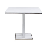 Amanda - Modern Contemporary Square Wood 42" Pedestal Base Dining Table Seats Up To 4 - White