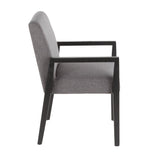 Carmen - Arm Chair - Black Wood And Gray Fabric (Set of 2)