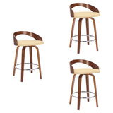 Sonia - 26" Counter Height Swivel Bar Stool - Walnut Wood
