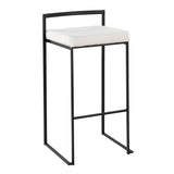 Fuji - Stackable Barstool - Black Metal