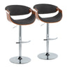 Curvo - Adjustable Barstool (Set of 2) - Silver Base