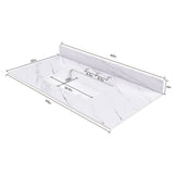 Bianco Carrara Venato Elegant Marble Vanity Top, Bathroom Vanity With Undermount Sink, Sintered Stone