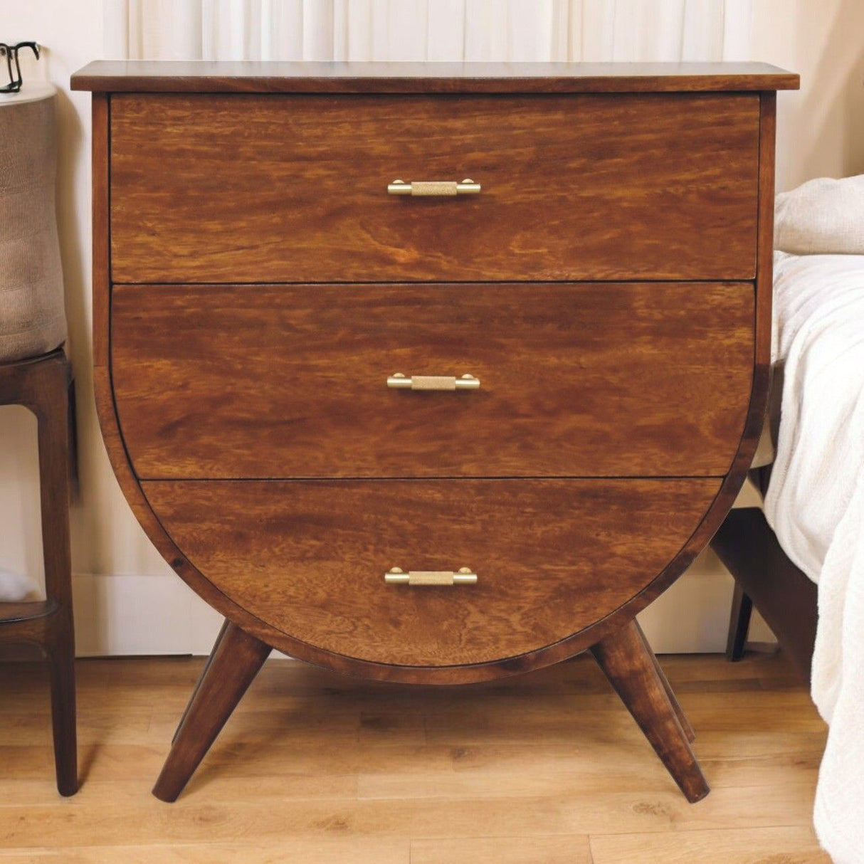Agra - Bedside Table - Chestnut