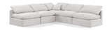 Indulge - Velvet 5 Piece Modular Corner Armless Sectional
