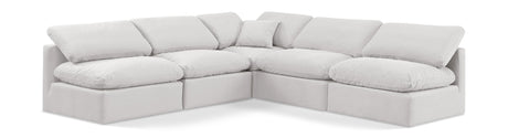Indulge - Velvet 5 Piece Modular Corner Armless Sectional