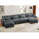 Super Comfort Oversized Modular Sectional Sofa With Movable Ottoman