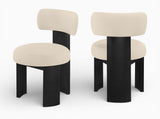 Atelier - Vegan Leather Upholstered Dining Chair (Set of 2) - Black Frame