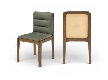 Ellis - Vegan Leather Upholstered Dining Chair (Set of 2) - Brown Base