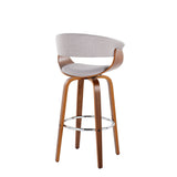 Vintage Mod - 30" Fixed-Height Barstool (Set of 2) - Chrome Footrest