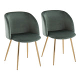Luna - Contemporary Chair (Set of 2) - Gold Metal
