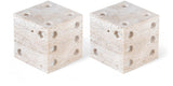 Dice - Travertine Decorative - Natural