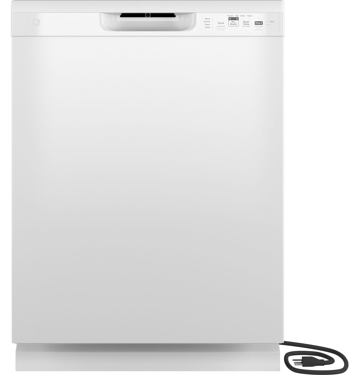 GE GDF511PGRWW - 24 in. Front Control Flush-Mount Dishwasher with 59 dBa Sound Level, Dry Boost & Pocket Handle - White withPower Cord