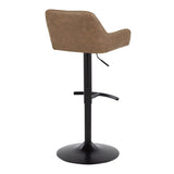 Daniella - Adjustable Barstool With Swivel - Black Metal (Set of 2)