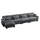 Super Comfort Oversized Modular Sectional Sofa With Movable Ottoman