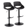 Fabrizzi - Adjustable Barstool With Rounded T Footrest (Set of 2) - Black Metal