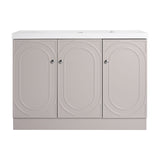 Contemporary Freestanding Bathroom Vanity With Resin Sink & Soft-Close Cabinet Doors