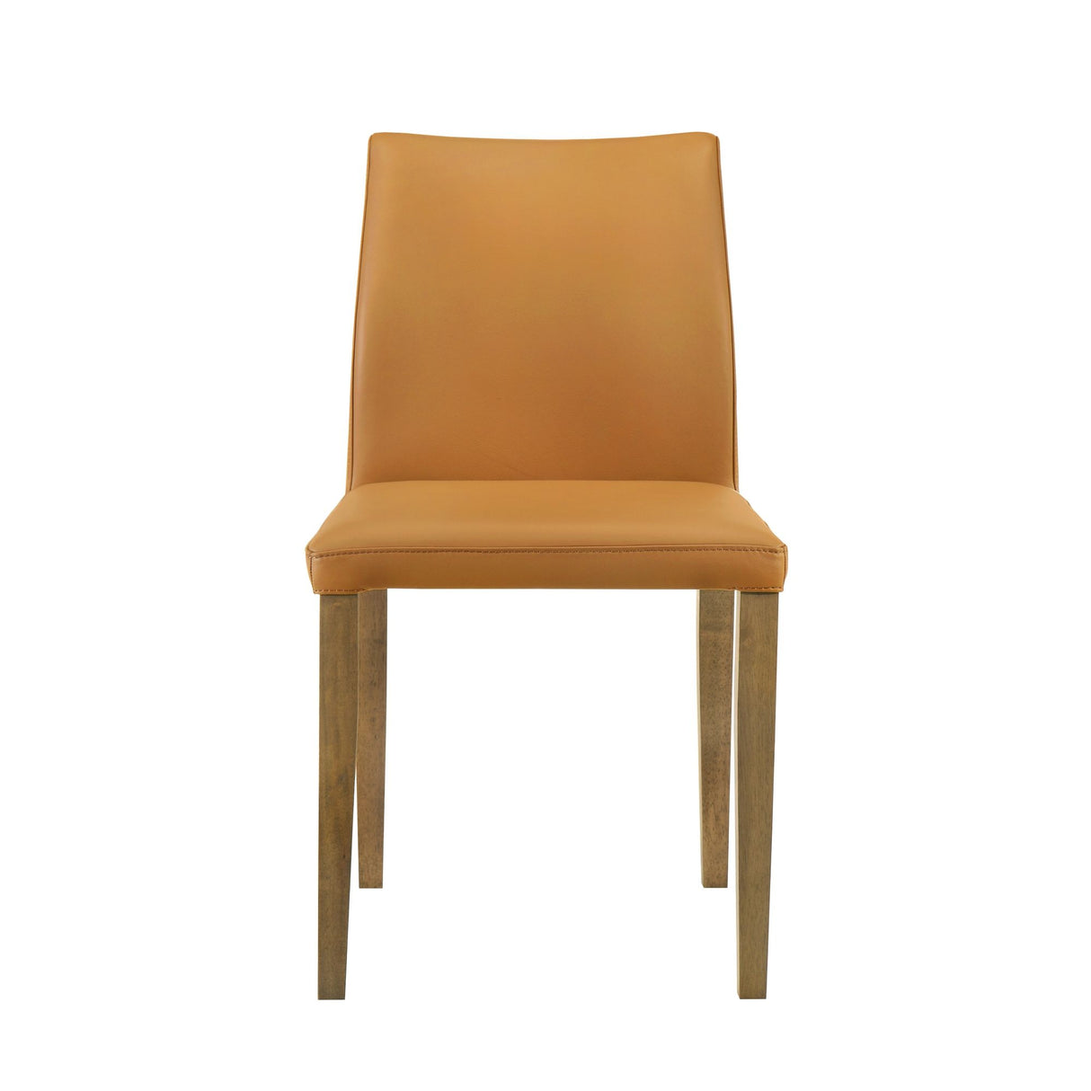 Elyza - Full Back Top Grain Leather Upholstered Wood Dining Chairs (Set of 2)