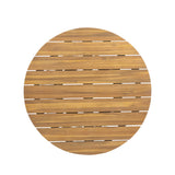 Outdoor 3 Pieces Dining Set, Round Bistro Set - Teak