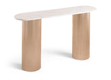 Cindra - Genuine Marble Top And Iron Base Console Table