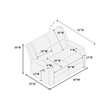 Manual Reclining Loveseat With Horizontal And Vertical Tufting