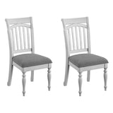 Slat Back Dining Chairs (Set of 2) - Gray